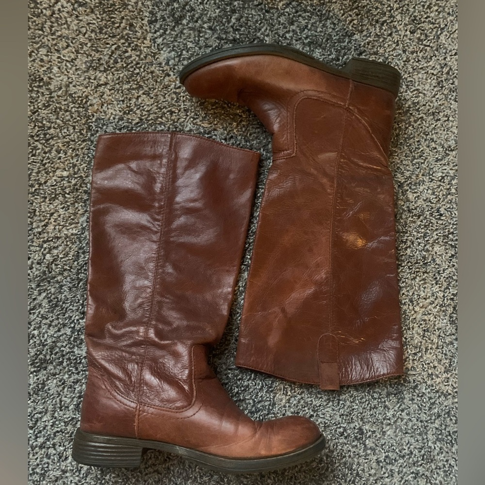 Kenneth Cole Tried and Tide Brown Leather Riding Boots
